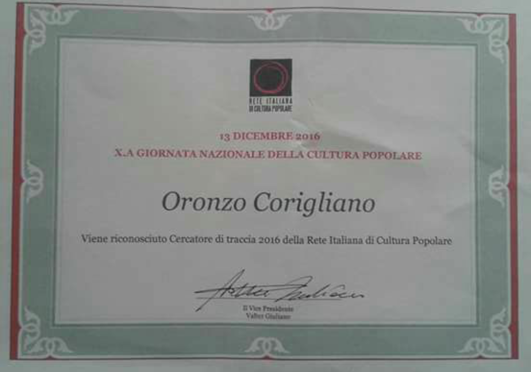 Lizzano: riconoscimento a Oronzo Corigliano, responsabile del ... - Noi Notizie