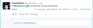 messaggio twitter utente facebook