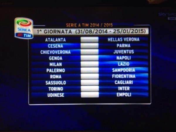 prima giornata campionato