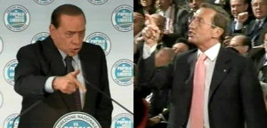 ++ BERLUSCONI A FINI SE VUOI FARE POLITICA DIMETTITI  ++