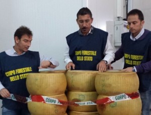 Sequestrato formaggio parmigiano reggiano in azienda Puglia