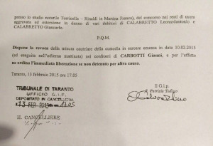 scarcerazione carbotti 2