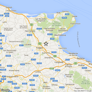 terremoto provincia di foggia