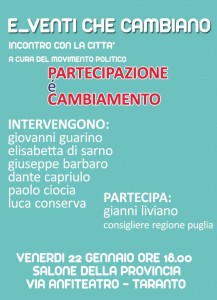 taranto partecipazione è cambiamento