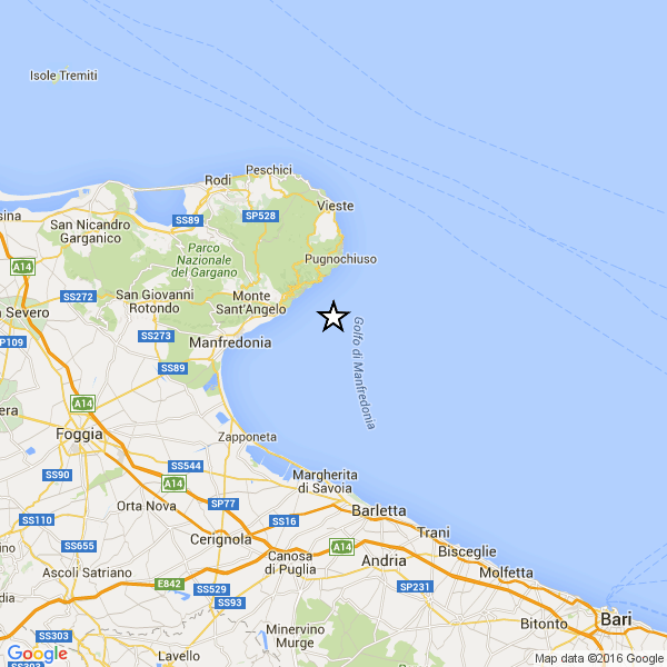 terremoto golfo manfredonia