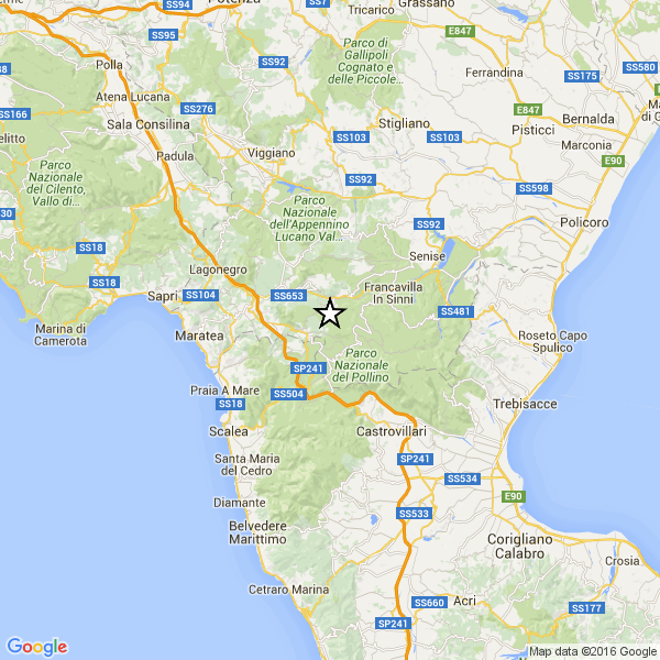 terremoto pollino