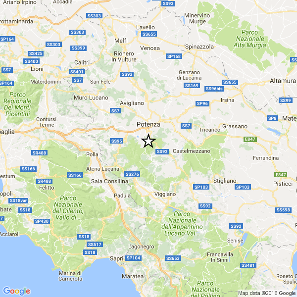 terremoto provincia potenza