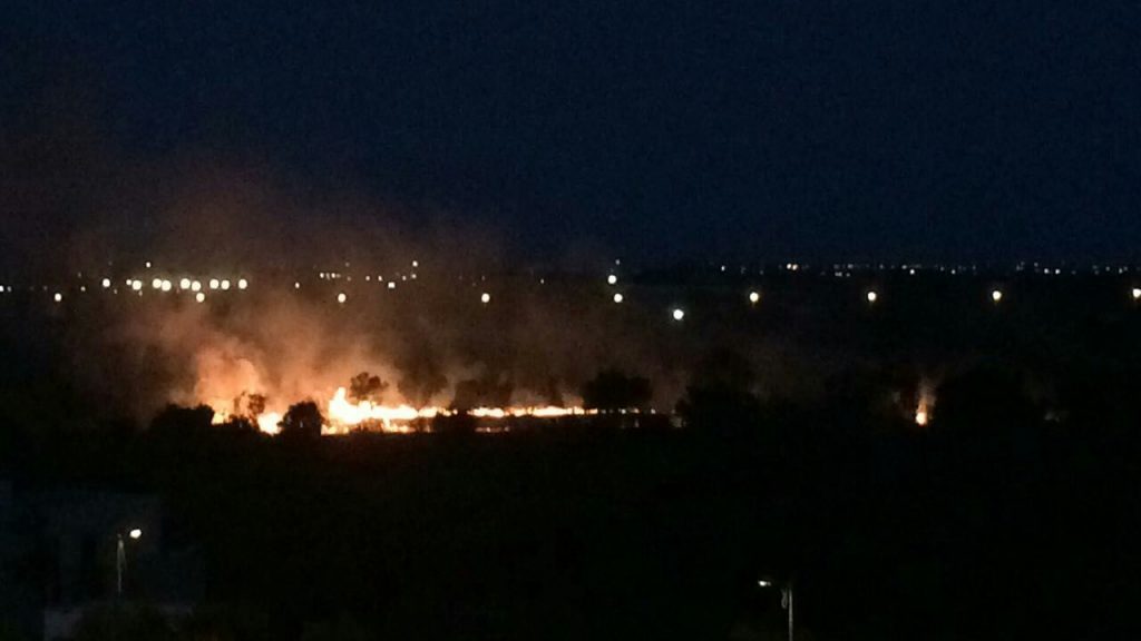 bari ceglie del campo incendio