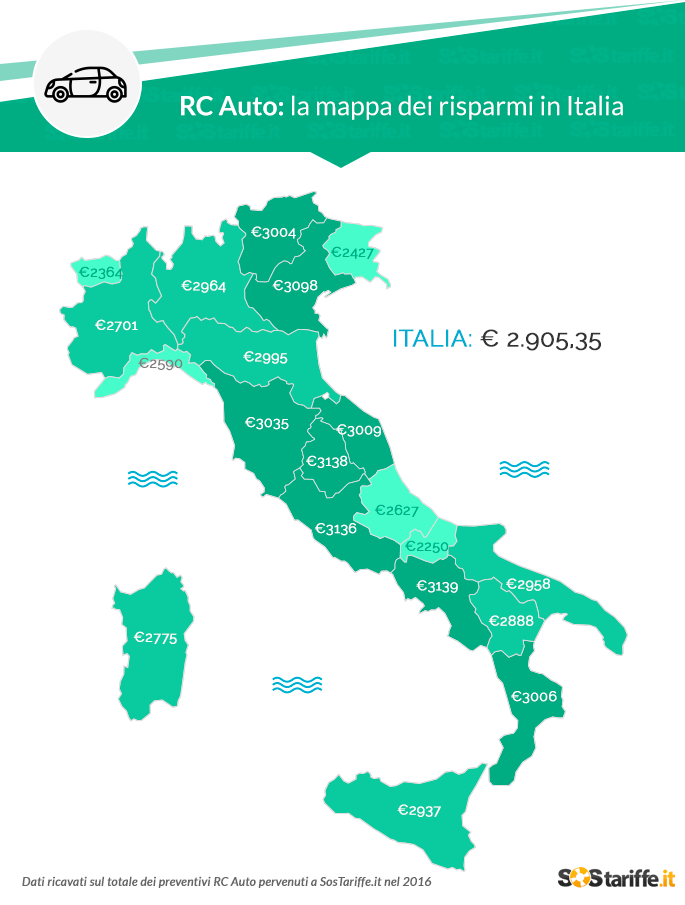 tmp 6566 RC Auto mappa dei risparmi 2016 in italia SosTarffe Maggio 201714147325