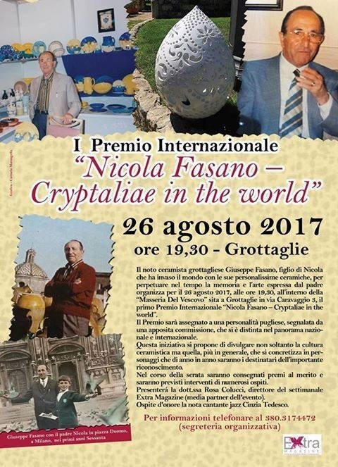 Locandina Premio Nicola Fasano Grottaglie