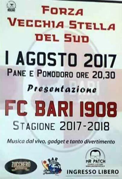 bari calcio presentazione 2017 2018