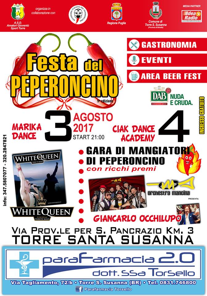 locandina festa del peperoncino agosto 2017