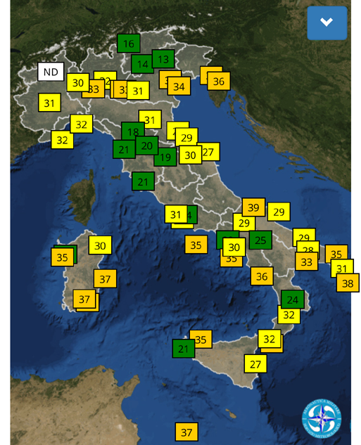 temperature percepite 6 agosto 2017 ore 6