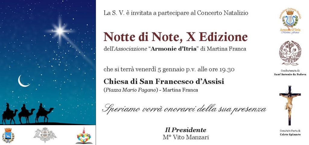 Notte di Note 10 Invito Concerto