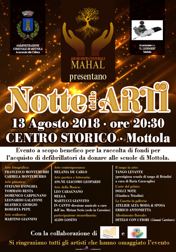 mottola notte arti 13 agosto 2018