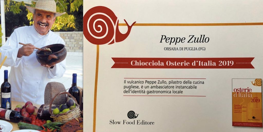 Peppe Zullo premio Osterie dItalia