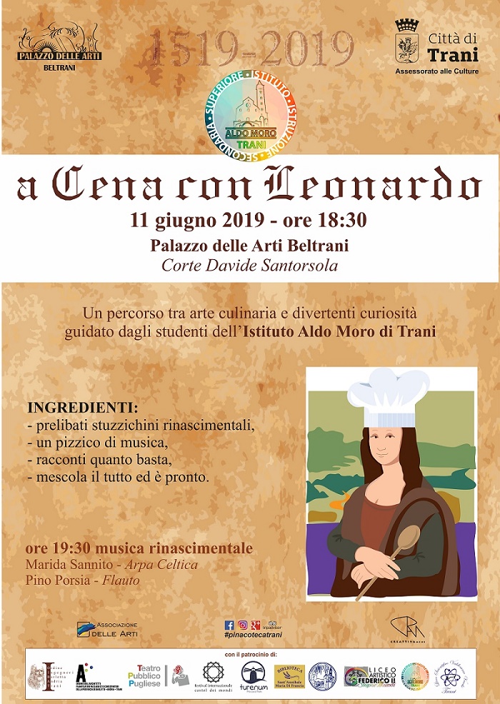 Locandina A cena con Leonardo 11 giugno
