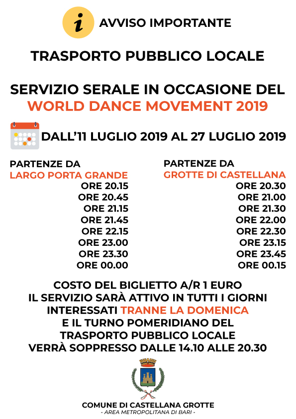 320 Trasporto Pubblico Locale in occasione del WDM