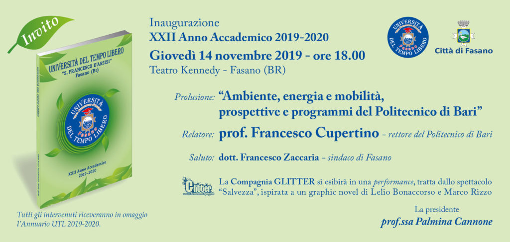 invito inaugurazione UTL 2019 2020