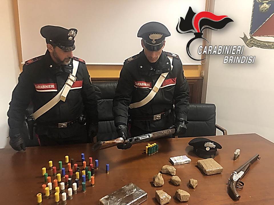 Foto armi arresto Minelli Di Gioia