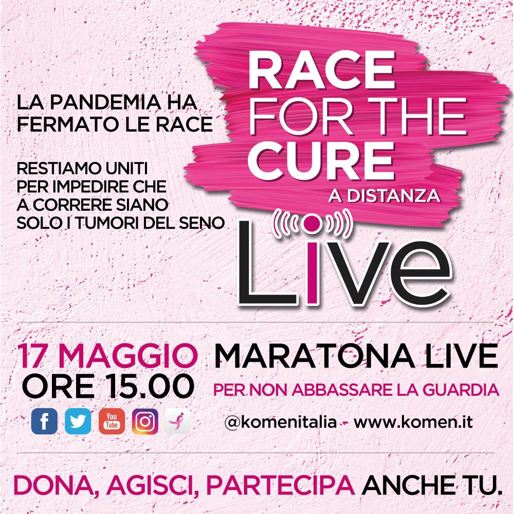 Locandina RACE for The CURE a distanza LIVE