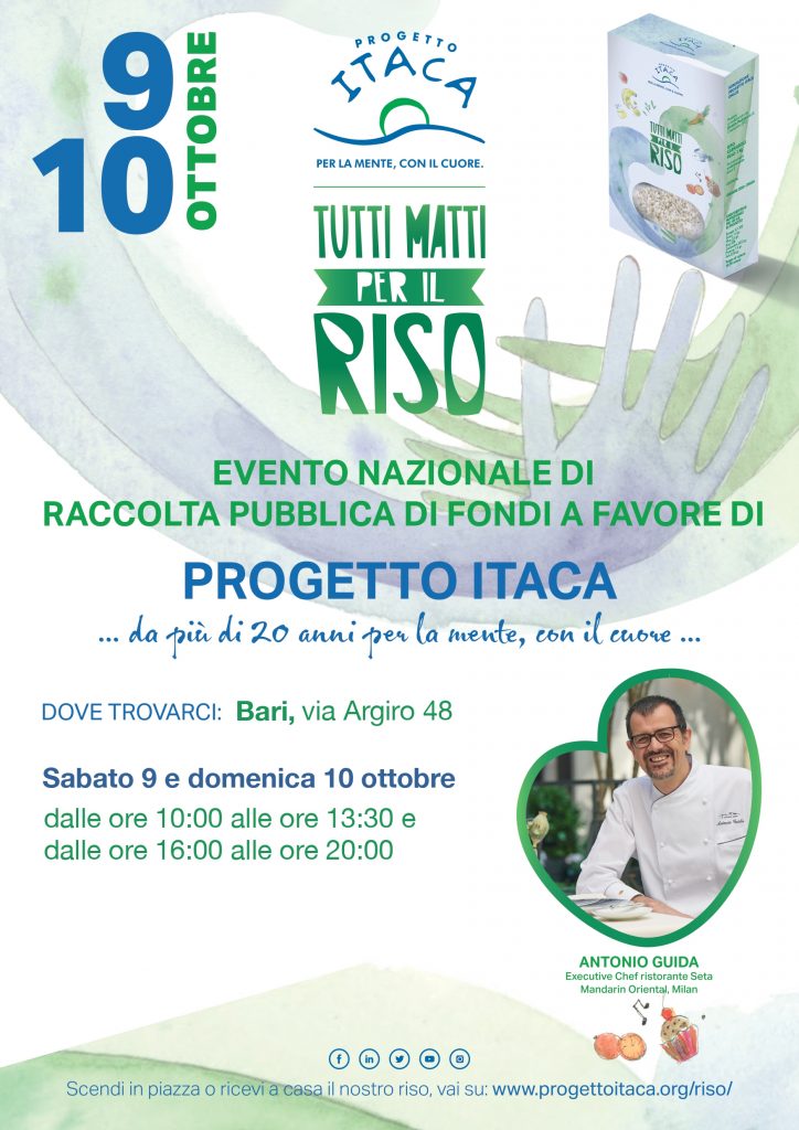 Locandina Tutti matti per il riso 9 e 10 ottobre via Argiro Bari