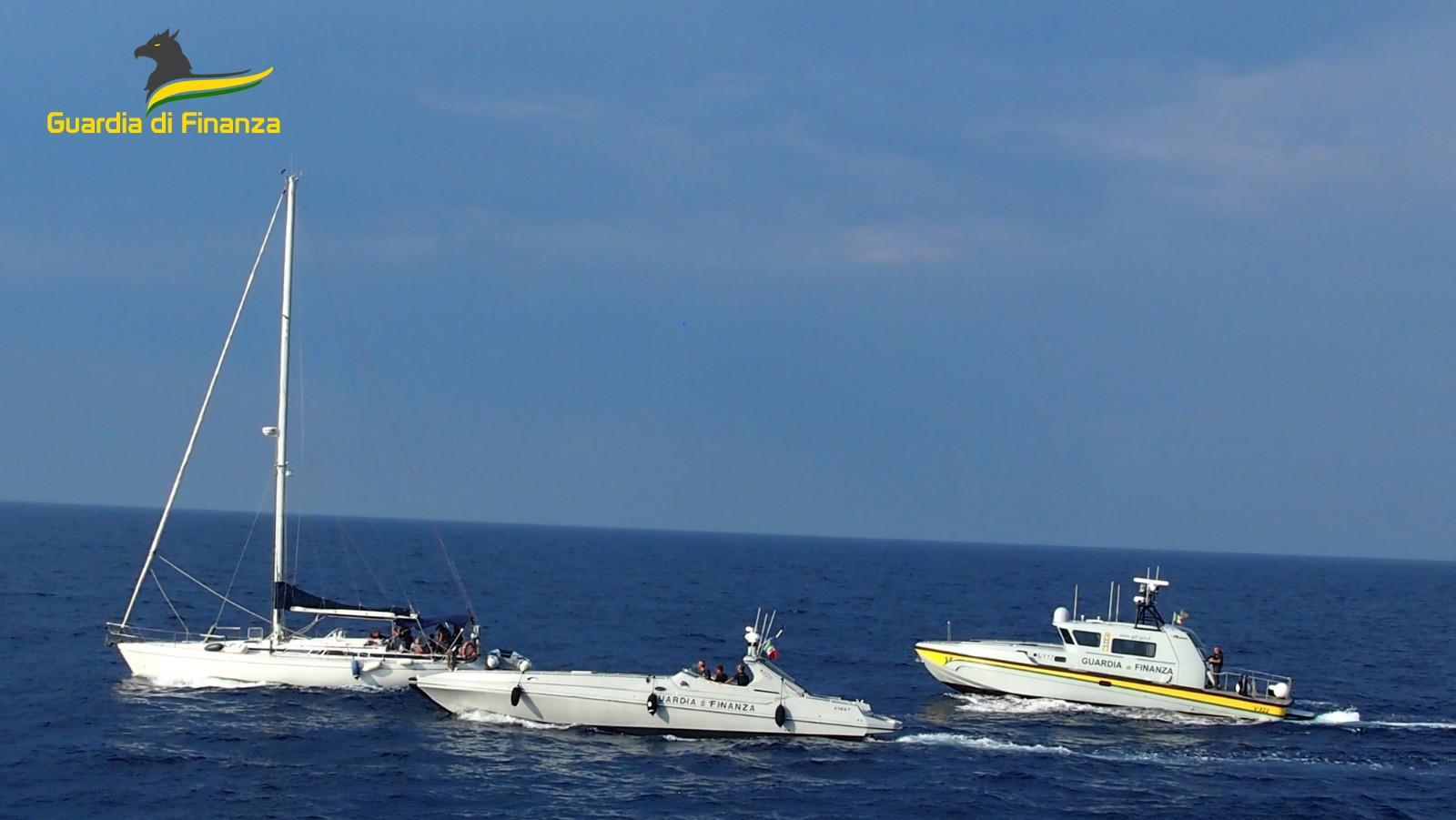 Al largo del Salento sequestro di circa una tonnellata di droga Guardia di finanza Al largo del Salento sequestro di circa una tonnellata di droga Guardia di finanza