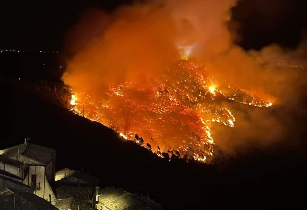 Sant'Agata di Puglia: incendio, in fiamme il bosco di Monte della Croce -  Noi Notizie.
