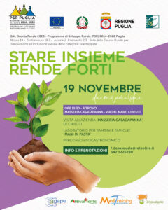 Locandina evento 19 novembre Masseria Casacapanna