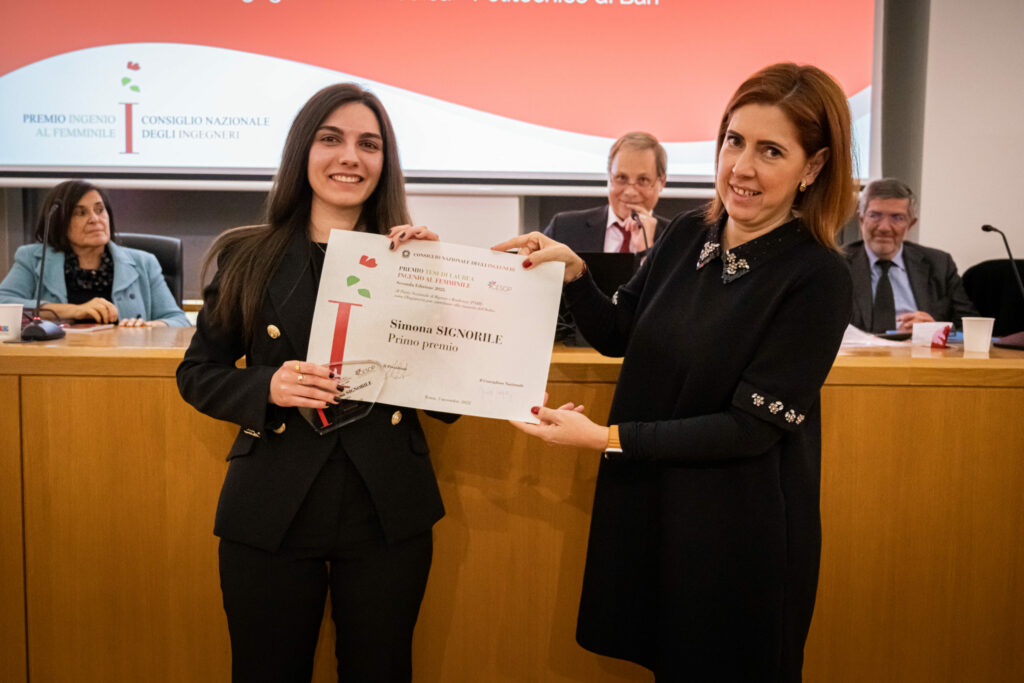 simona Signorile 1° premio. Fonte CNI Cesop srl
