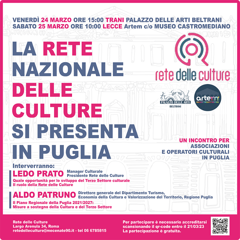 LOC. Presentazione Rete delle Culture Palazzo delle Arti Beltrani Trani 24 marzo 2023