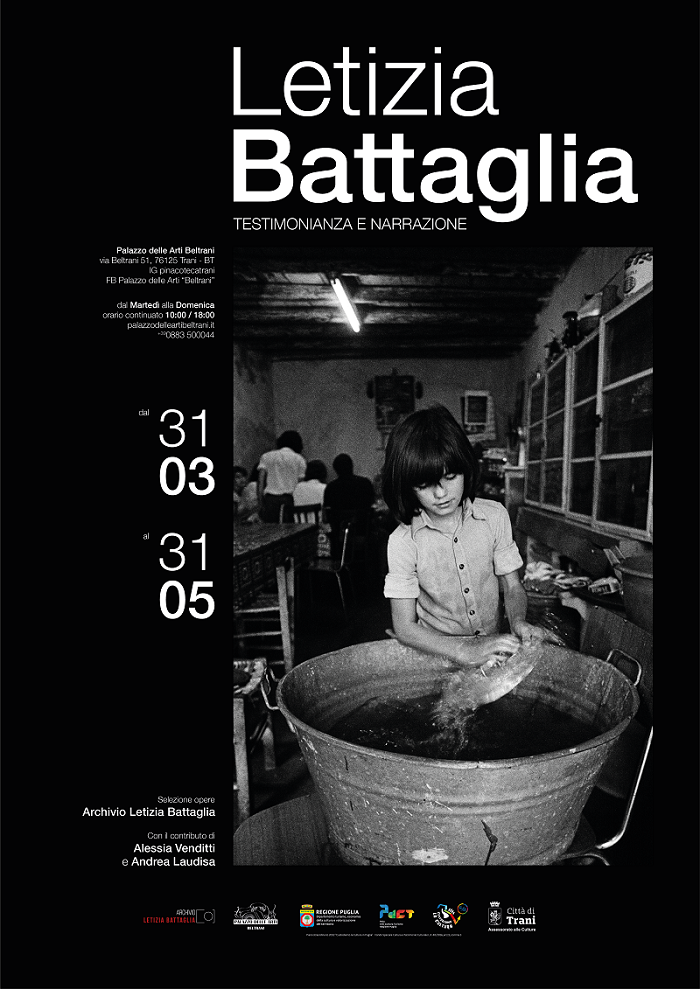 Loc. Letizia Battaglia Testimonianza e narrazione Palazzo delle Arti Beltrani Trani BT 31 marzo 31 maggio 2023