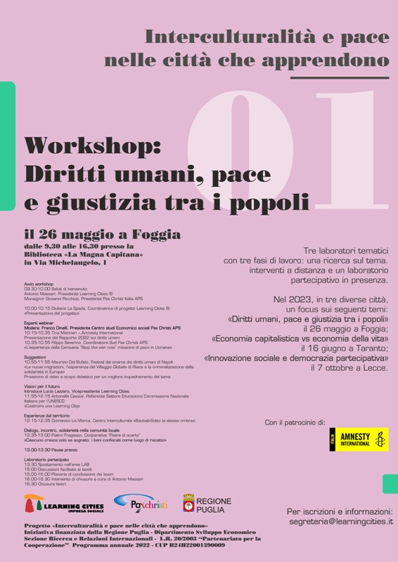 Interculturalita Locandina 26 maggio Foggia