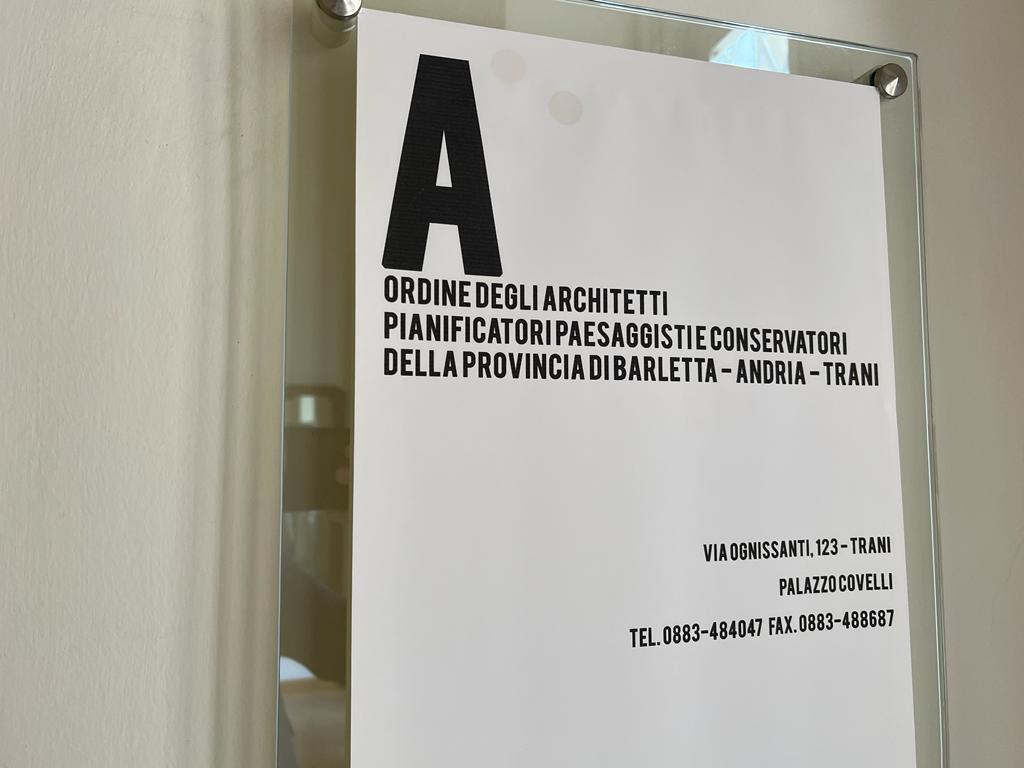 ordine degli architetti pianificatori paesaggisti e conservatori sede di trani