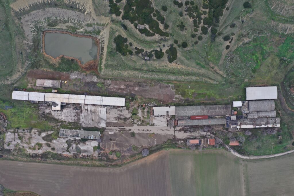 Veduta aerea della discarica ex IAO di Giardinetto