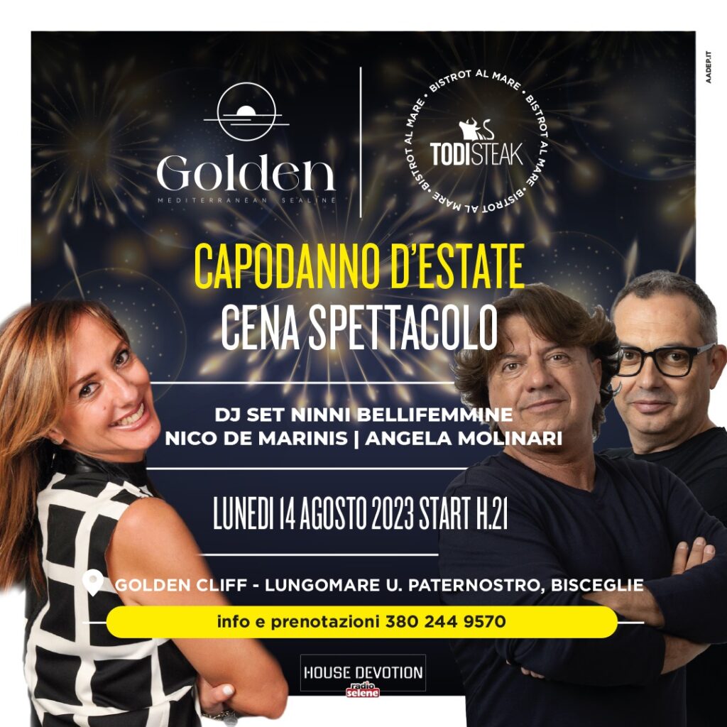 Capodanno destate 14 agosto al Golden Mediterranean Sealine con Todi Steak bistrot al mare