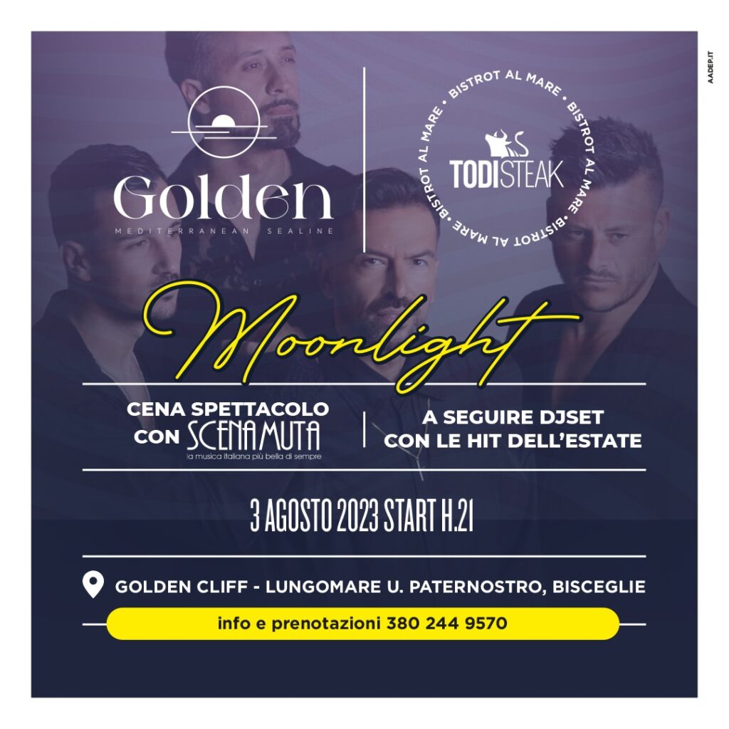 Scena muta 3 agosto ore 21 al Golden Mediterranean Sealine con Todi Steak bistrot al mare