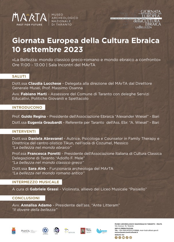 Giornata Europea della Cultura Ebraica MArTA Taranto