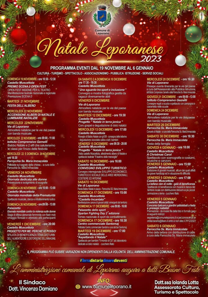 CARTELLONE NATALE LEPORANESE 2023