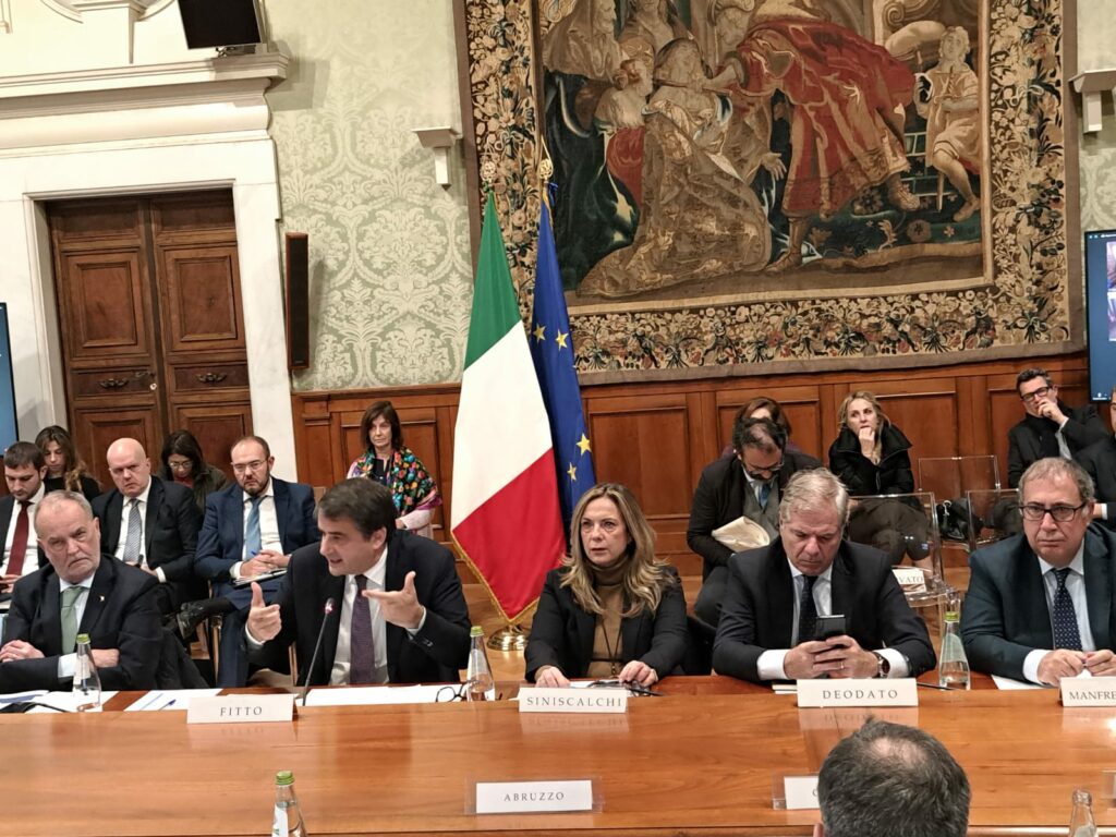 Ministro Fitto incontro con le Regioni