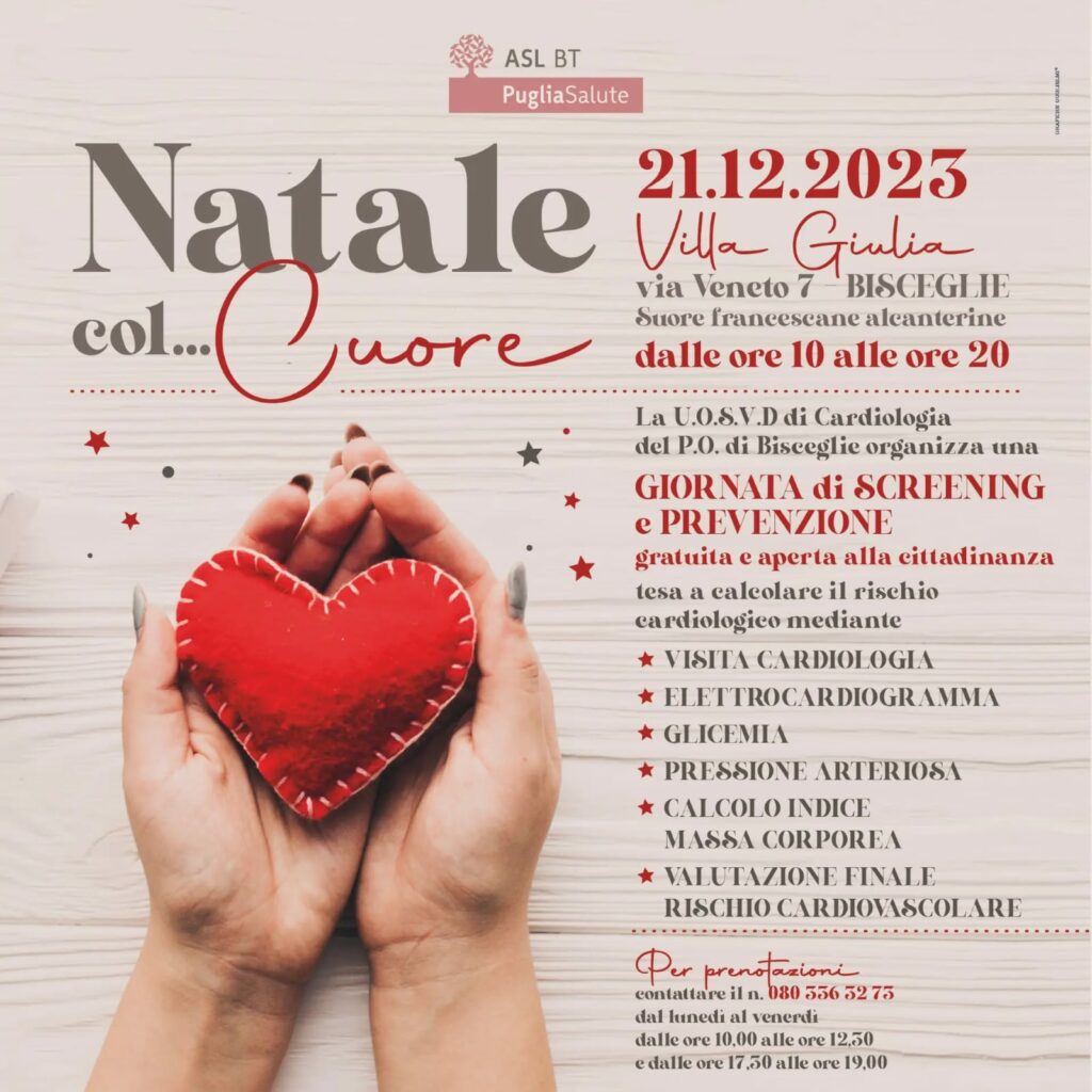 Natale col cuore Villa Giulia Bisceglie 21 dicembre dalle ore 10