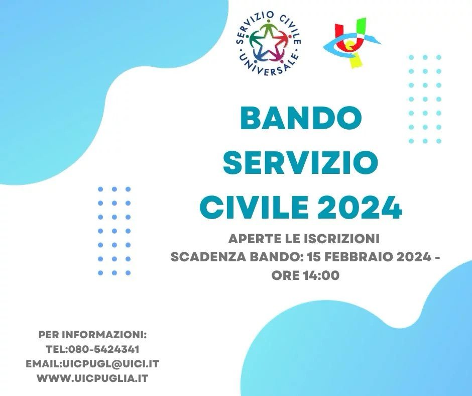 bando servizio civile UICI 2024