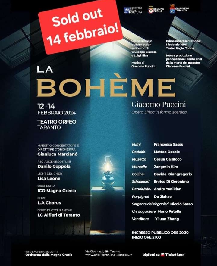 BOHEME lun 12 e merc 14 febbraio