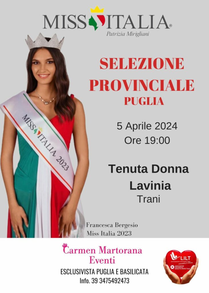 Miss Italia, seconda selezione provinciale pugliese