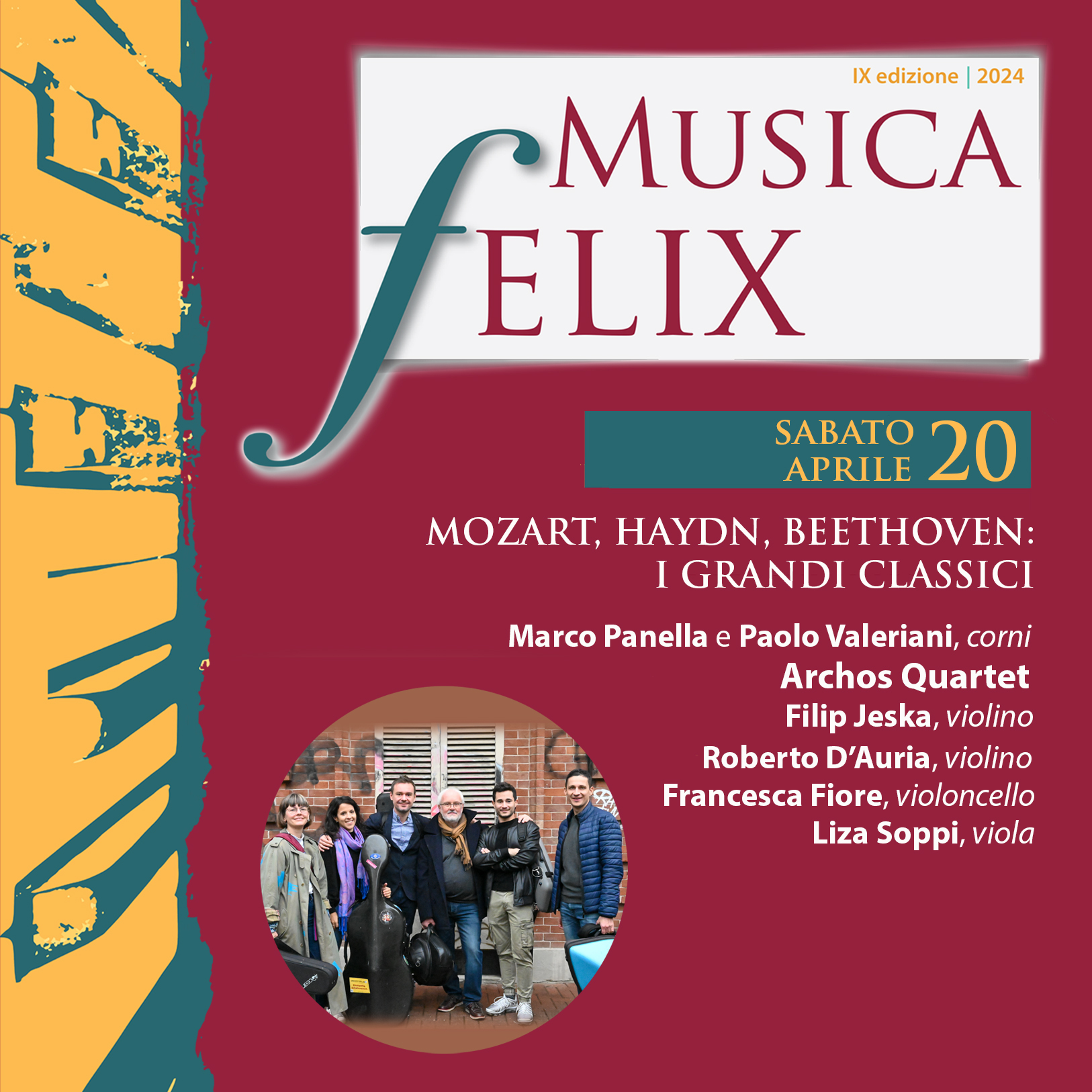 Foggia: sabato musiche di Haydn, Mozart e Beethoven Auditorium Santa Chiara