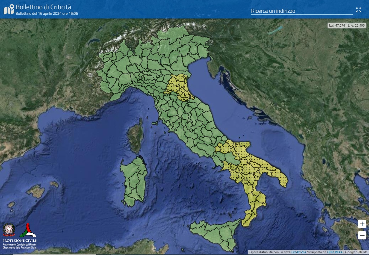 Puglia fra le regioni in allerta per temporali Maltempo: protezione civile, previsioni meteo