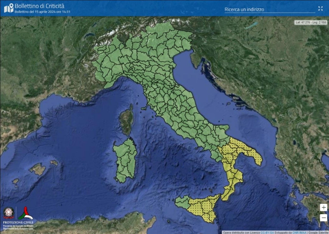 Barese, tarantino e Salento: zone della Puglia fra le regioni in allerta per temporali Maltempo, protezione civile: previsioni meteo