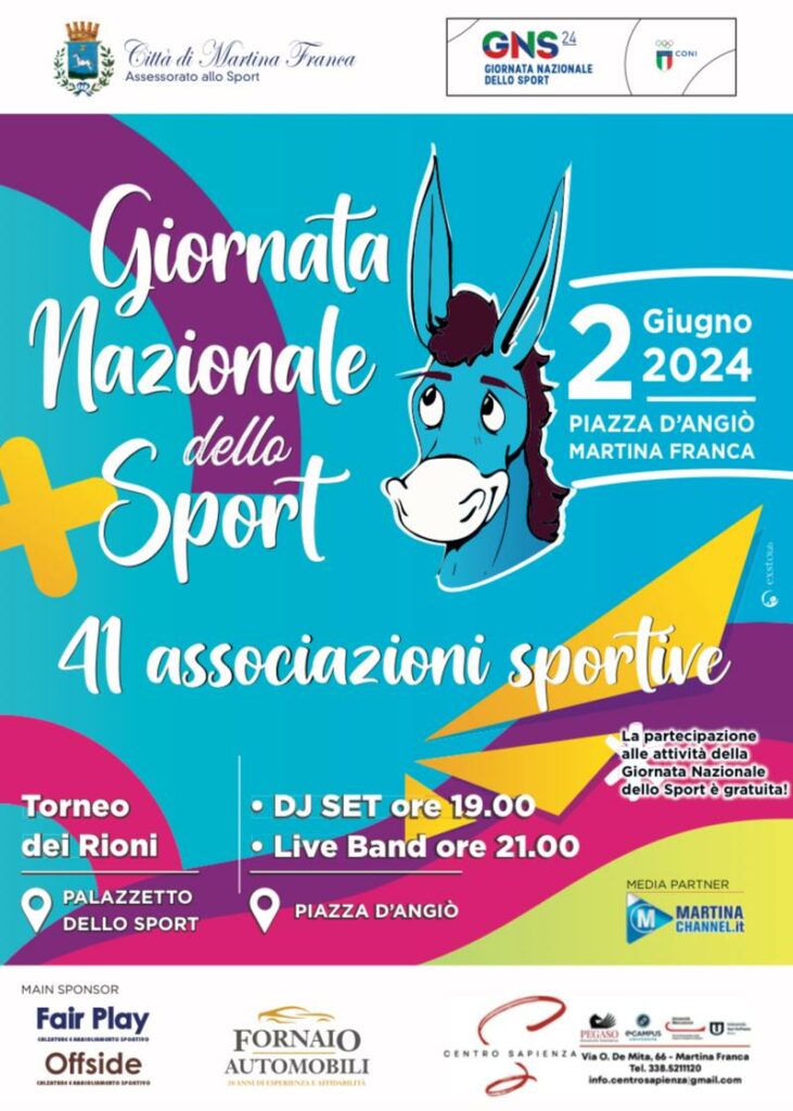 festa dello sport 2 giugno 2024 locandina
