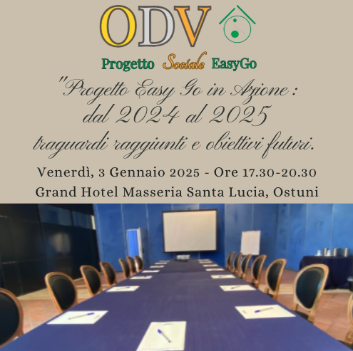 03 01 2025 LOCANDINA Progetto Easy Go in Azione dal 2024 al 2025, traguardi raggiunti e obiettivi futuri