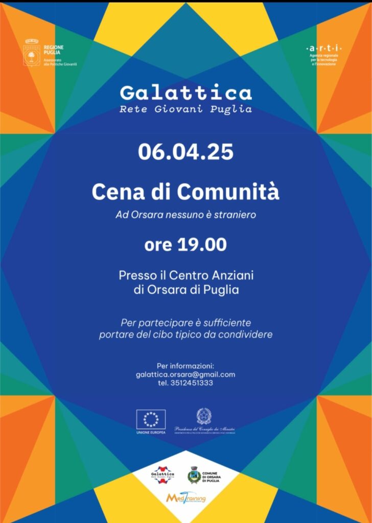 Locandina Cena di Comunita'